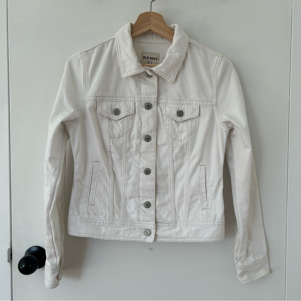 OLD NAVY WHITE DENIM JACKET SIZE S